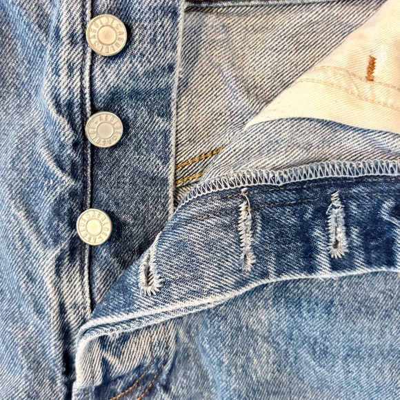 RARE ✨ Agolde Dee Vintage High Rise | Blue Denim Shorts | Sz 28 - Picture 4 of 6